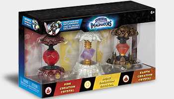 Fire Crystal, Light Crystal, Earth Crystal